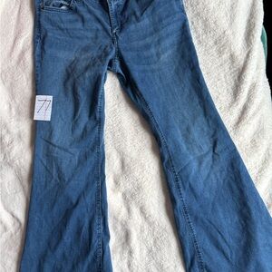 wild fable Medium Blue Flare Jeans - Wide Leg